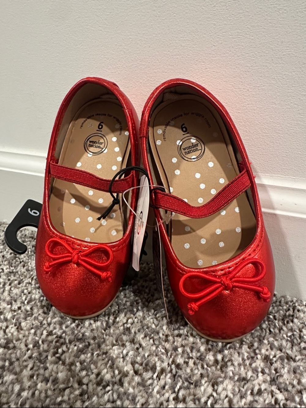 wonder nation Red Ballet Flats with Bow